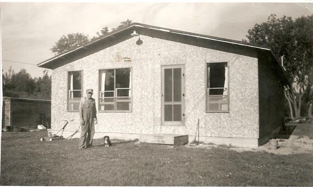 Emmitt Conrad building the lodge Aug 1965